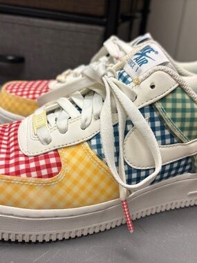 Nike Air Force 1 Low Gingham Multi-Color Sneakers